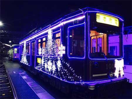 熊本市交通局で「イルミネーション電車」運転