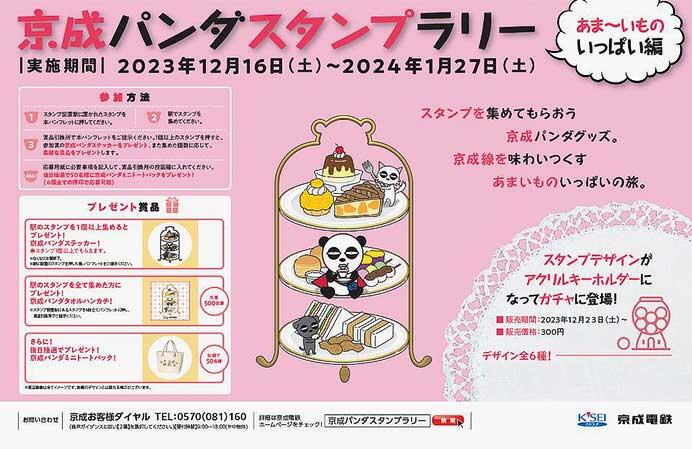 「京成パンダスタンプラリー ～あまーいものいっぱい編～」開催