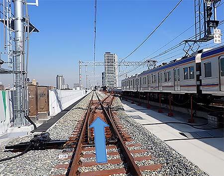 今回の高架ウォークで歩く部分