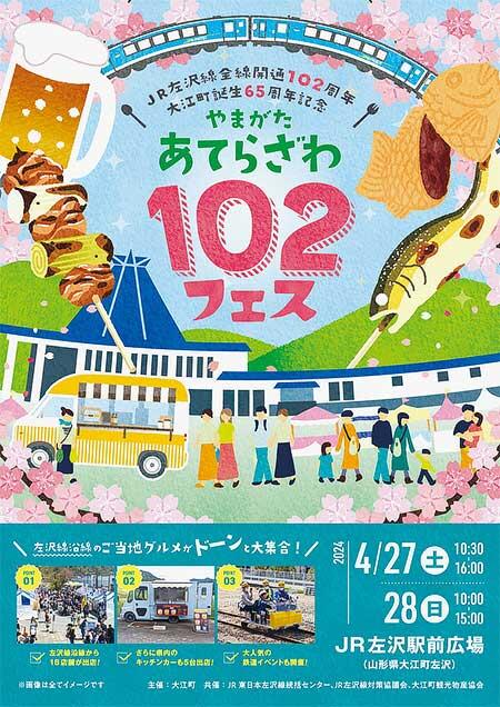 左沢線全線開通102周年記念イベント「やまがた あてらざわ 102フェス」開催