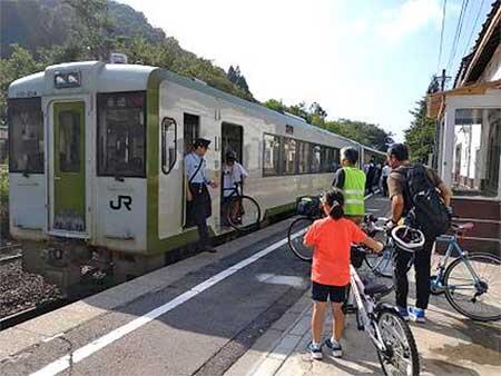 只見線でサイクルトレイン導入に向けて社会実験を実施