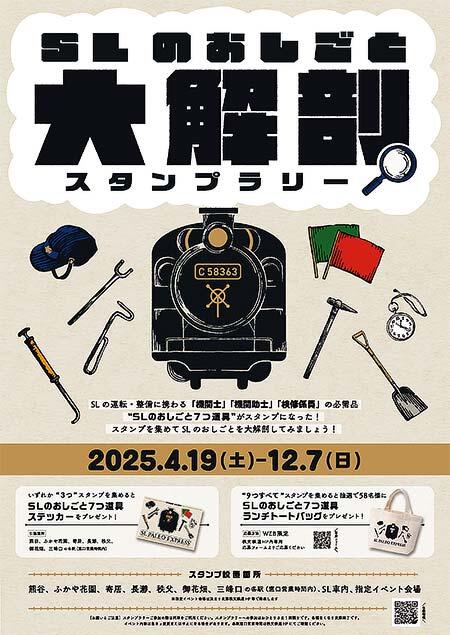 秩父鉄道「SLのおしごと大解剖スタンプラリー」開催