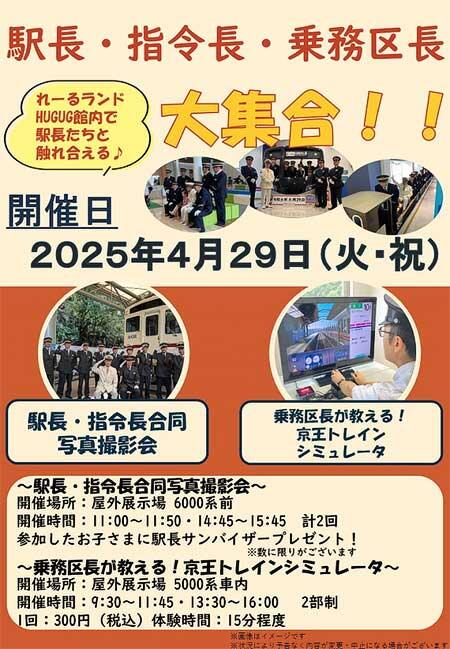 京王れーるランド，「駅長・指令長・乗務区長大集合！！」開催