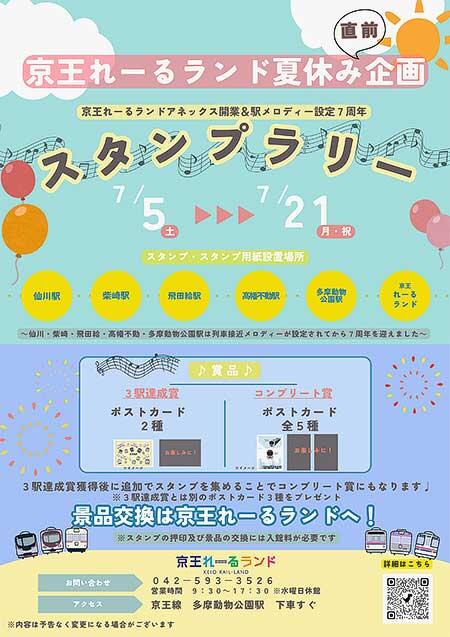 「京王れーるランドアネックス開業＆駅メロディー設定7周年スタンプラリー」開催