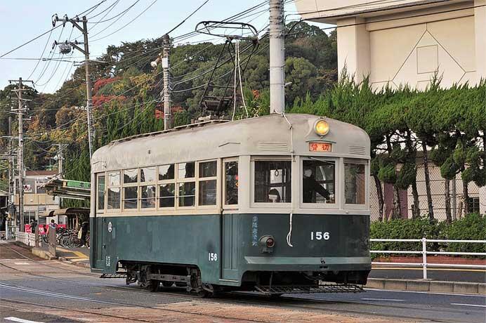 広島電鉄，150形（156号）を5年ぶりに運転