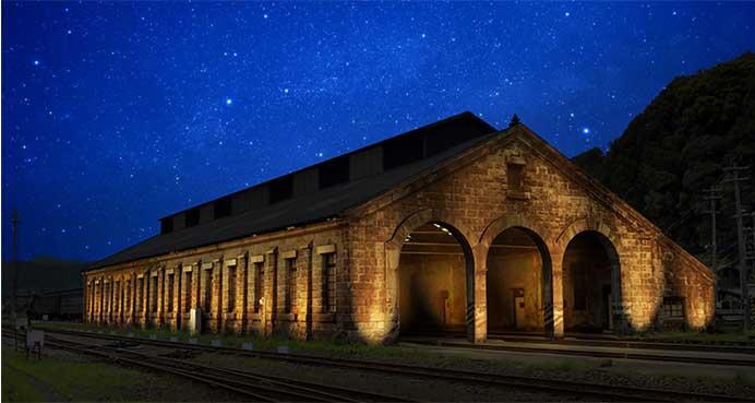 JR九州，「人吉機関車庫ライトアップ」実施