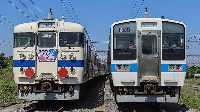 415系の車両見学ツアーが開催される