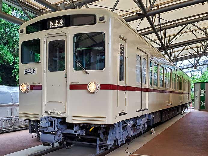 京王れーるランドのデハ6438のスカートが取り外される