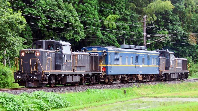 日豊本線でマヤ34による検測が行なわれる