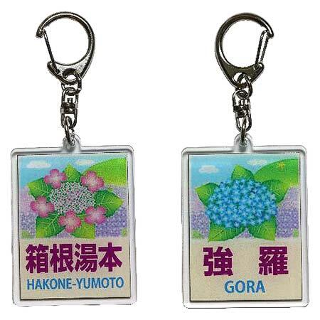 「あじさい方向板キーホルダー」