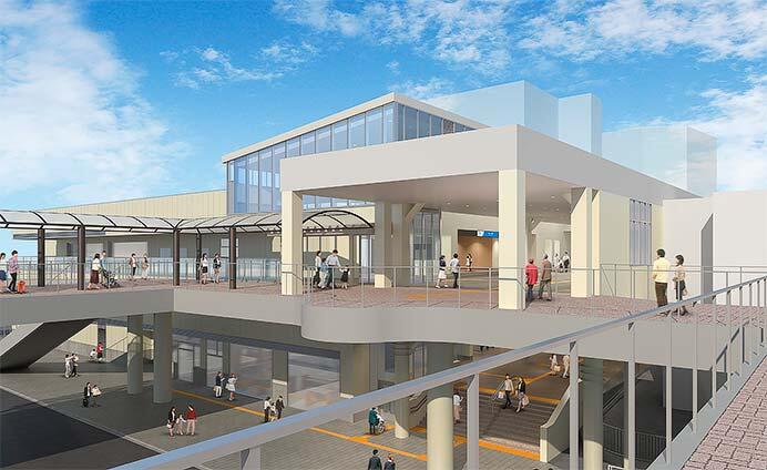 藤沢市・小田急，藤沢駅南北自由通路拡幅整備と駅改良工事に着手