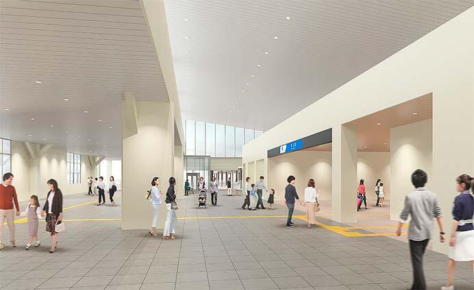 藤沢市・小田急，藤沢駅南北自由通路拡幅整備と駅改良工事に着手