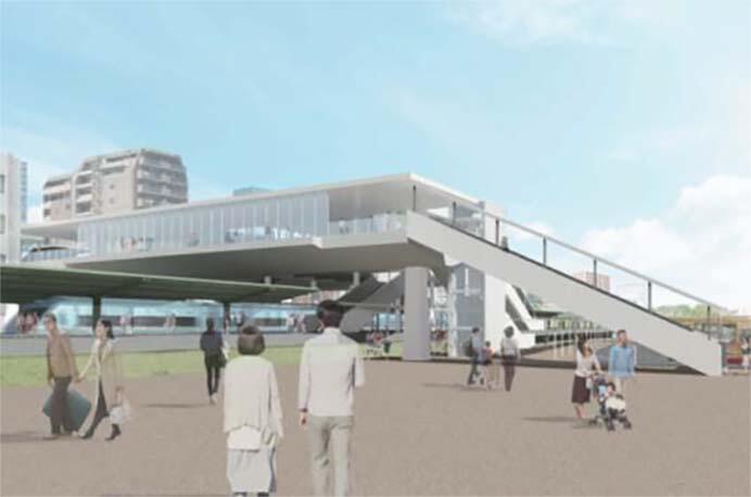 町田市・小田急，鶴川駅南北自由通路拡幅整備と駅改良工事に着手