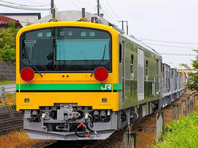GV-E197系量産車が甲種輸送される