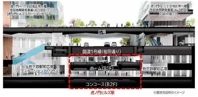 日比谷線 虎ノ門ヒルズ駅の拡張工事が完成