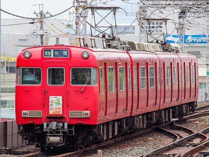 名鉄6000系6017編成と3500系3520編成に「名鉄杯」系統板