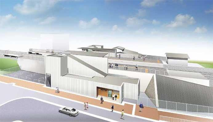 山陽電鉄，網干線 夢前川駅のバリアフリー化と南側ロータリーの整備を実施