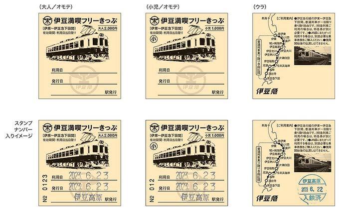 伊豆急行，硬券バージョンの「伊豆満喫フリーきっぷ」を発売