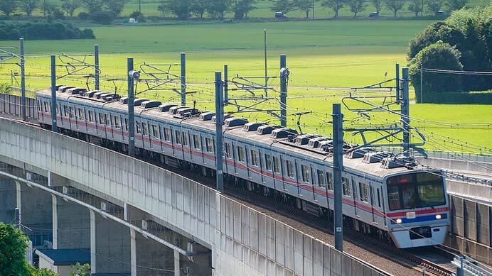 京成3400形3448編成が成田スカイアクセス線に入線