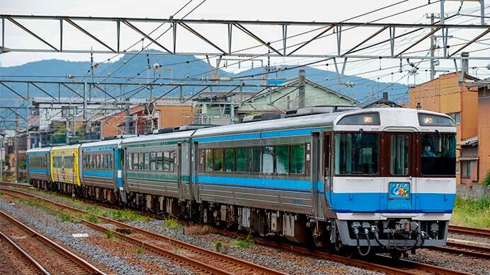 特急&ldquo;うずしお&rdquo;9号，32号にキハ185系特急仕様の塗装パターン全種が連結される