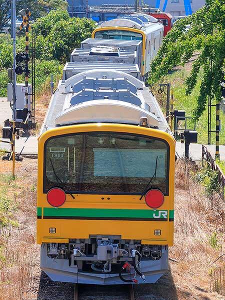 GV-E197系TS03編成が甲種輸送される