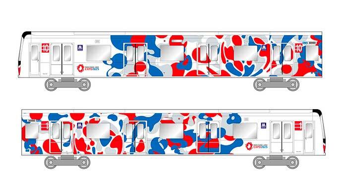 大阪市高速電気軌道・大阪シティバス，「大阪・関西万博」のラッピング列車・EVバスを運行
