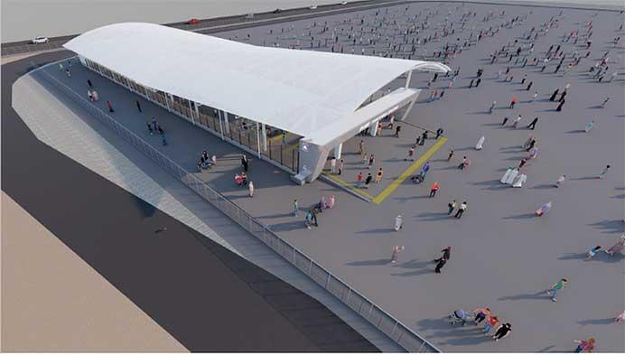 夢洲駅南東出入口のデザインが決定