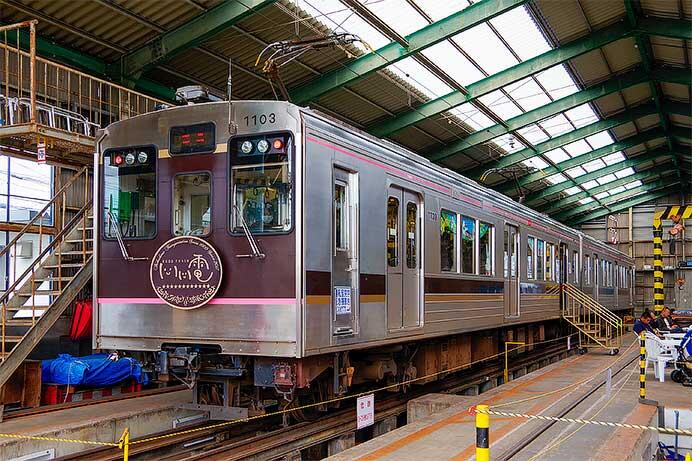 福島交通飯坂線 桜水車両基地で「いい電 車両基地 一般公開イベント」開催