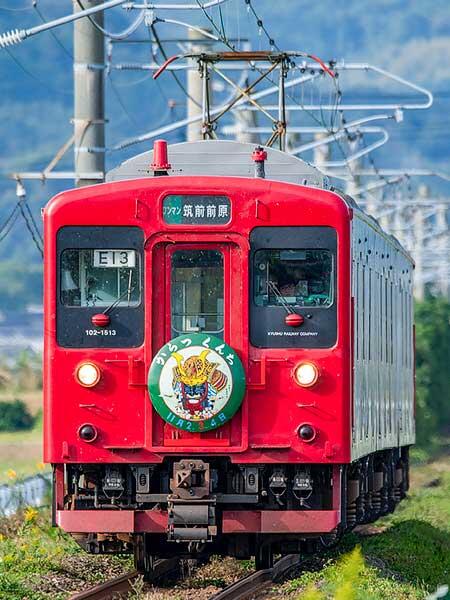 103系1500番代に「唐津くんち」ヘッドマーク