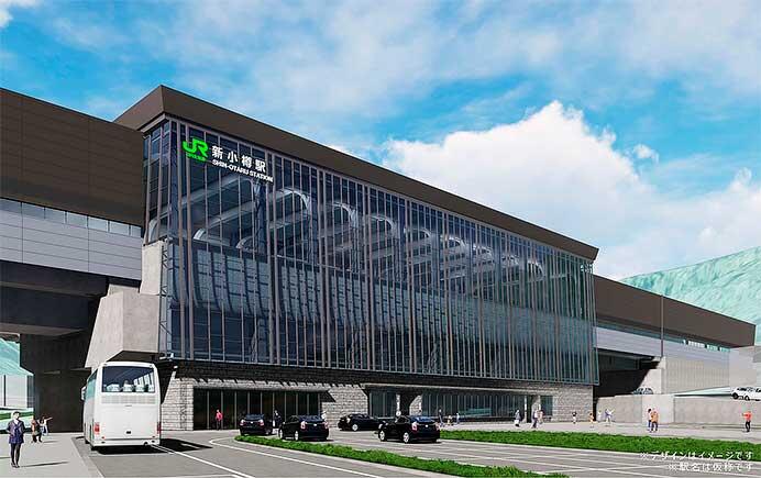 JRTT，北海道新幹線 新小樽（仮称）駅・長万部駅のデザイン案を自治体に提示