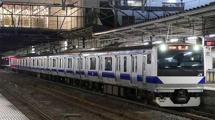 E531系K482編成の先頭車にホーム検知装置が取り付けられる