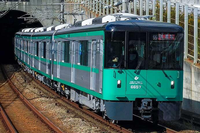 神戸市交6000形6157編成が試運転を実施