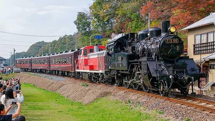 “SLもおか”で「SL・DL重連運転」を実施