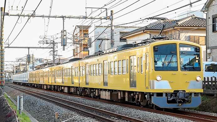 西武多摩川線新101系の入替えが行なわれる