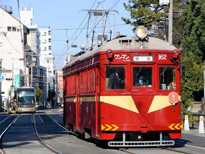 阪堺電軌でモ162による貸切列車運転