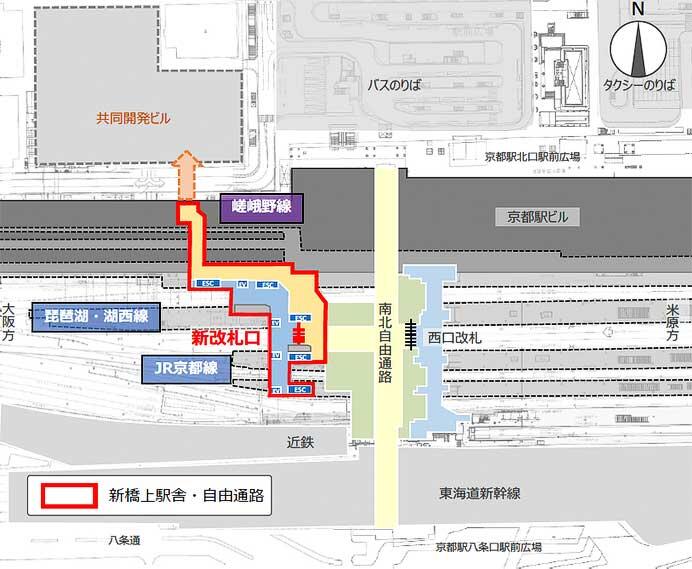 JR西日本・京都市,京都駅に新橋上駅舎・自由通路を整備へ