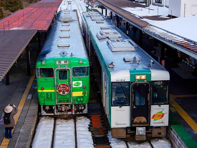 臨時快速“風っこストーブ湯けむり号”運転
