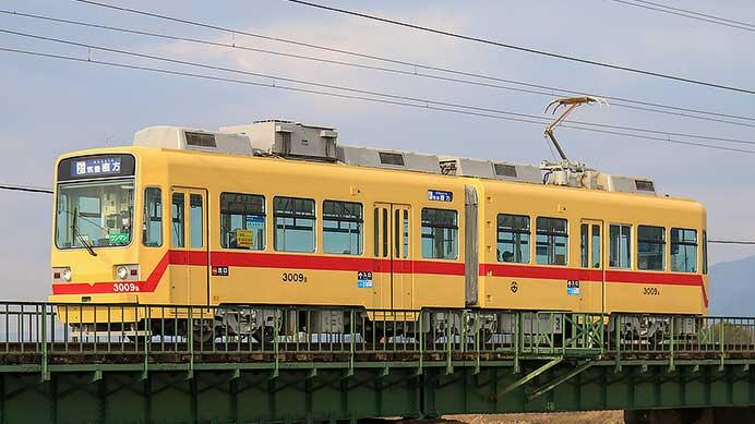 筑豊電鉄3000形3009号が黄電塗装に