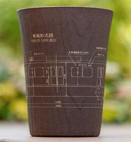 車両形式図デザインのタンブラー