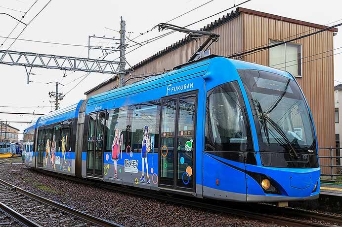 福鉄で「駅メモ！」ラッピング電車運転