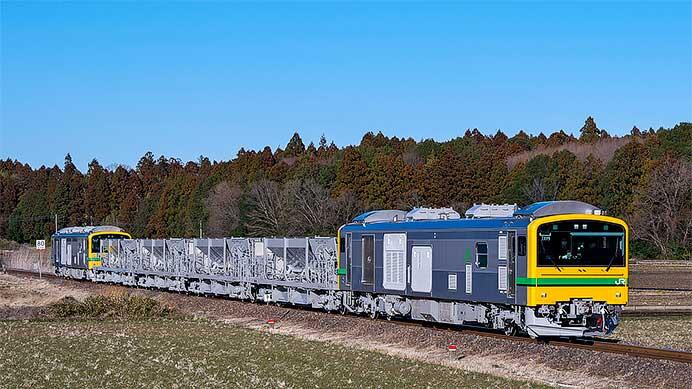 水郡線でGV-E197系の試運転