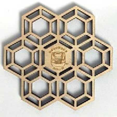 「縁起柄コースター（亀甲）」