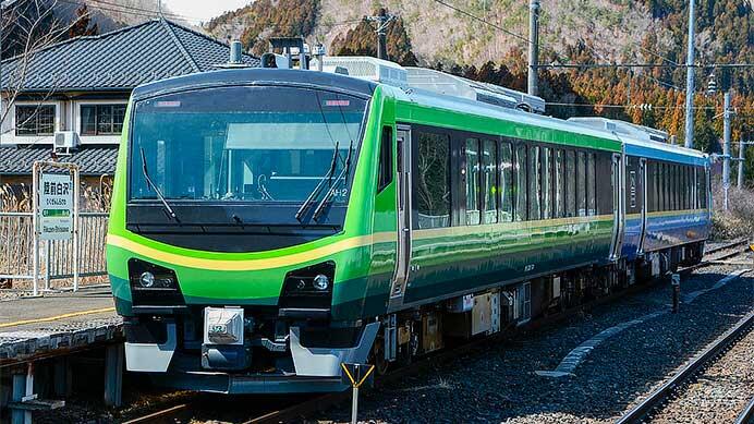 HB-E300系「SATONO」が仙山線に入線