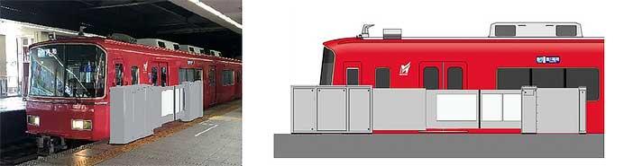 名鉄，名古屋本線金山駅でホームドアの実証試験を実施