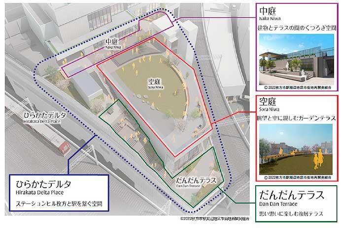 京阪，枚方市駅の再開発施設「ステーションヒル枚方」が5月31日に竣工
