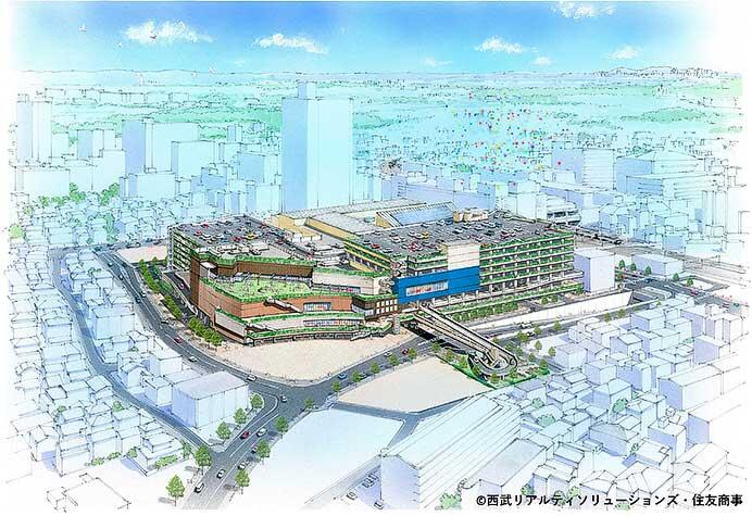 西武，所沢駅西口開発計画の商業施設の名称は「エミテラス所沢」に