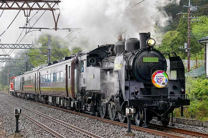 C11 123に東武博物館開館35周年記念ヘッドマーク