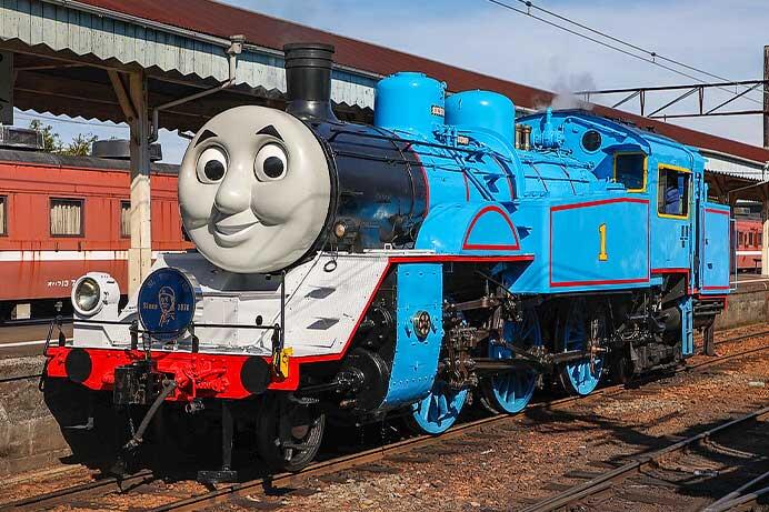 大井川鐵道で「きかんしゃトーマス」の試運転