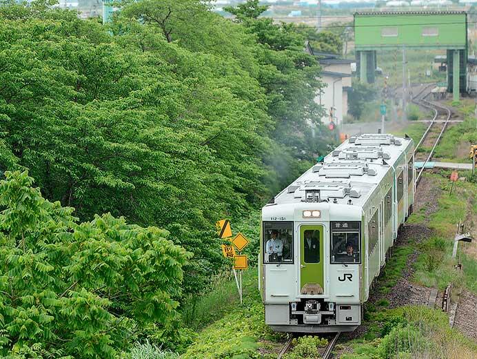左沢線にキハ110系4連が入線