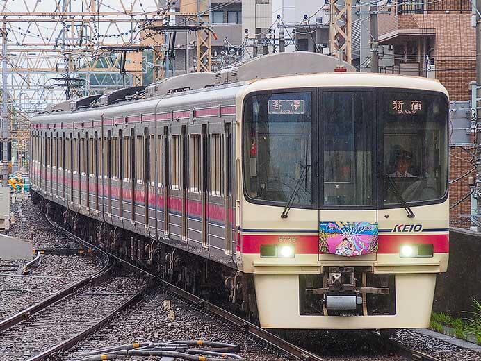 京王8000系8726編成に「TOKYOシティポップ花火2024」ヘッドマーク